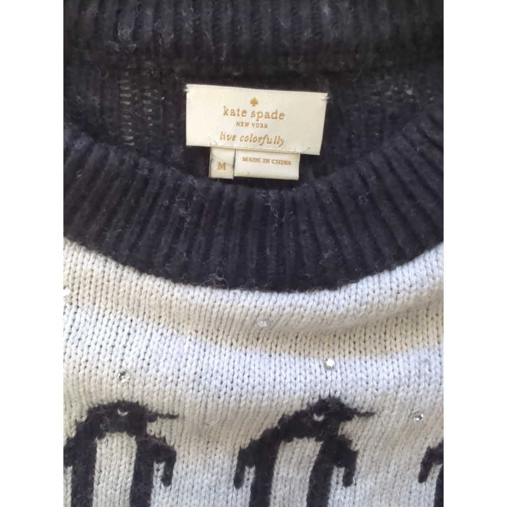 Kate Spade Black and White Penguin Sweater - Picture 4 of 10